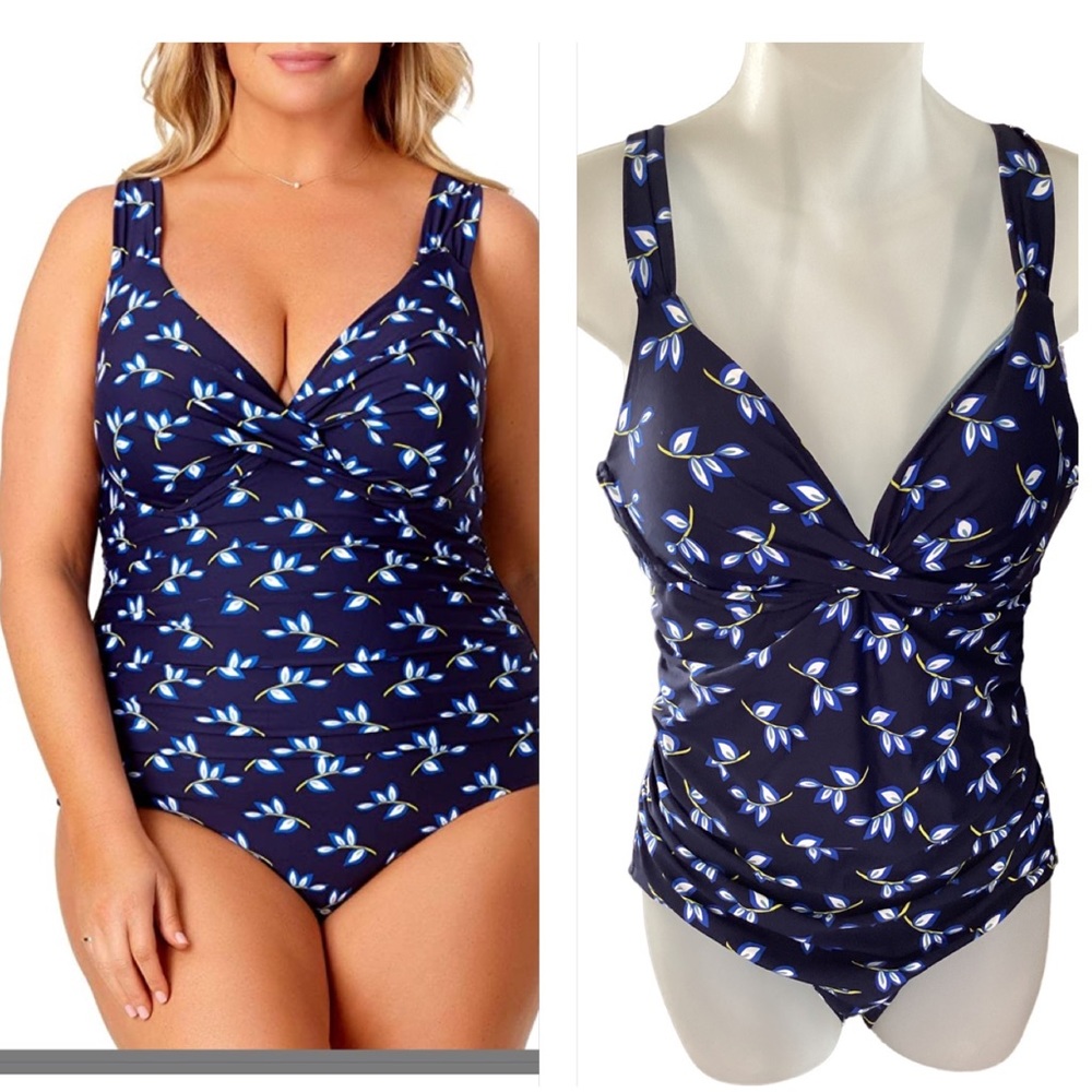 Anne Cole Blue Floral One Piece S3